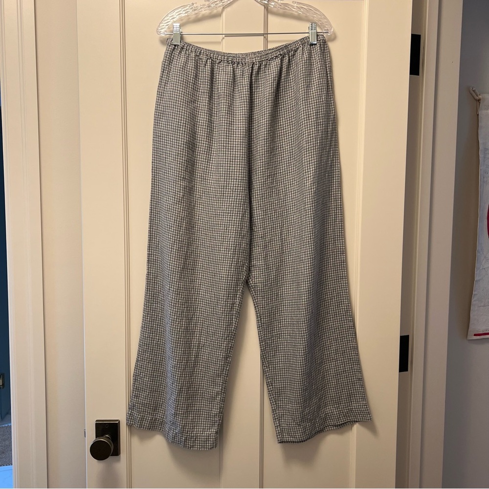 Deiji Studios - Ease Trouser, Field Check 100% Linen